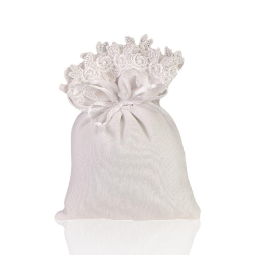 SACCHETTO CON MACRAME BIANCO